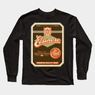 ELSINORE Beer Distressed Label Long Sleeve T-Shirt